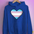 Transgender Pride 8-Bit Pixel Heart Hoodie - Royal Blue